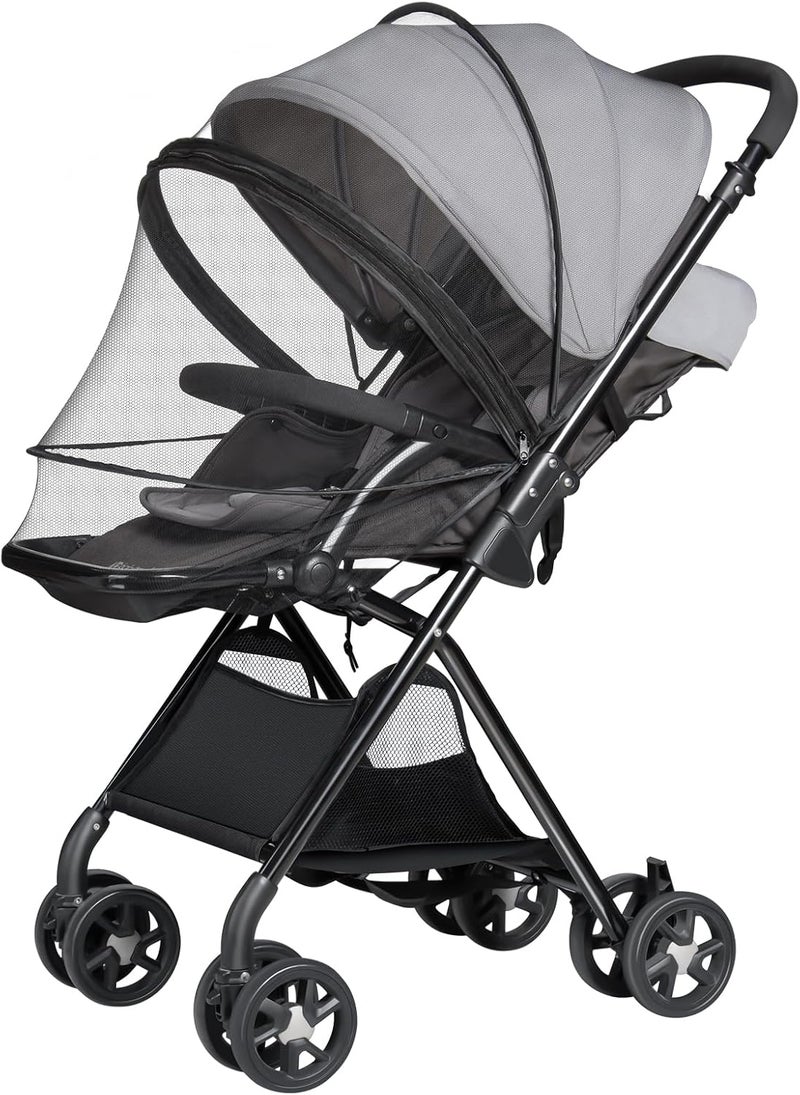 bemece Universal Baby Stroller Mosquito Net, Durable Mosquito for Stroller with Two-Way Zippers & Storage Bag, Breathable & Foldable Mosquito Nets, Perfect Bug Net for Strollers - Image 1